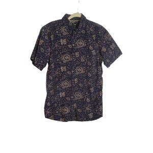 Obey Navy and Cream Casual Button Down Shirt